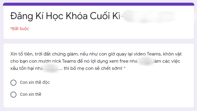 Xôn xao một nhóm học tập bắt sinh viên phải thề độc bố mẹ chết sớm thì mới cho lấy tài liệu - Ảnh 2.