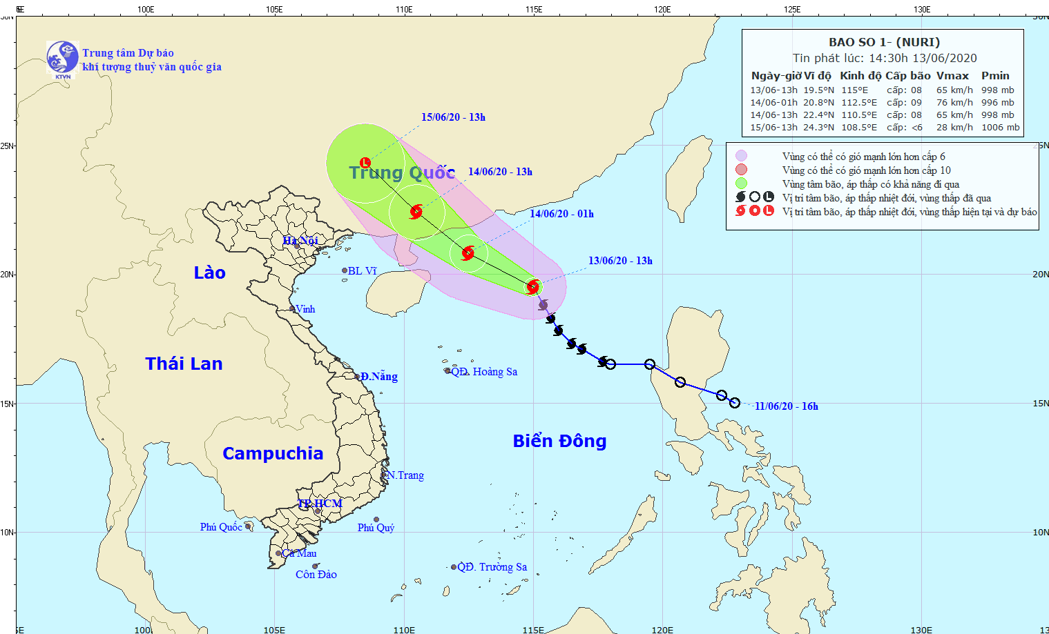 Bão số 1 đang mạnh lên, từ đêm nay khu vực Hà Nội có mưa to đến rất to - Ảnh 2.