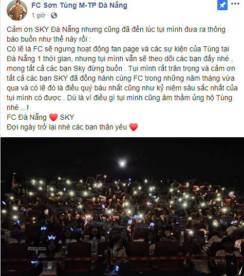 Người hâm mộ của Sơn Tùng M-TP sao thế này: hết FC Đà Nẵng ngừng hoạt động giờ đến FC Hà Nội cũng rút lui, fan hoang mang tột độ! - Ảnh 4.