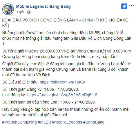 VNG cuối cùng cũng tổ chức giải đấu Mobile Legends: Bang Bang, dân tình cảm thán giải cộng đồng sao lắm điều khoản - Ảnh 1.