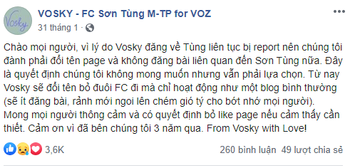 Chưa đầy nửa năm, cả 3 FC lớn của Sơn Tùng M-TP đều đồng loạt dừng hoạt động, bao gồm cộng đồng kì cựu hơn 300k follow! - Ảnh 2.