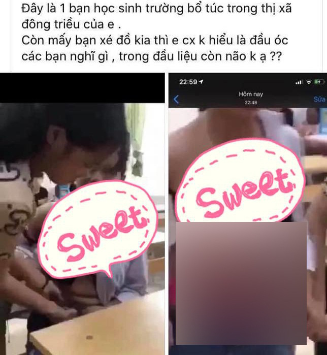 Quảng Ninh: Phẫn nộ nữ sinh bị bạn bắt nạt, lột đồ trong lớp, dùng điện thoại quay cả bộ phận nhạy cảm trên cơ thể - Ảnh 1.