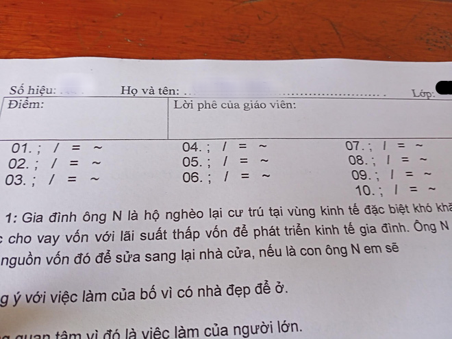 Cô giáo ra đề toàn ký hiệu lạ hoắc, học trò cười té ngửa khi nhận lại lời giải thích - Ảnh 1.