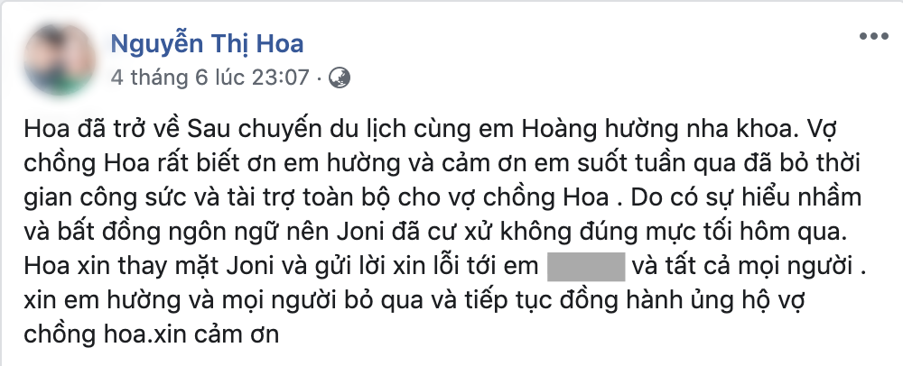C&ocirc; d&acirc;u 65 tuổi l&ecirc;n tiếng giải th&iacute;ch sau th&ocirc;ng tin bị chồng đ&aacute;nh đập, cho biết đ&atilde; được chồng xin lỗi - Ảnh 4.
