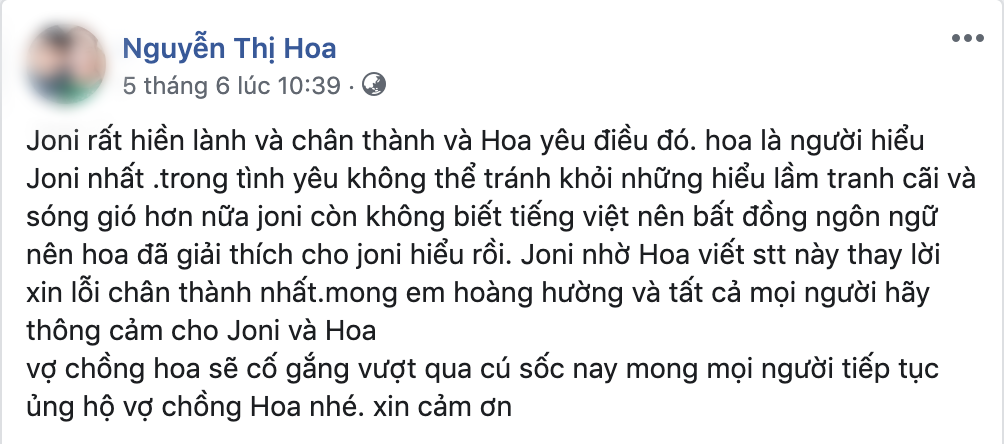 C&ocirc; d&acirc;u 65 tuổi l&ecirc;n tiếng giải th&iacute;ch sau th&ocirc;ng tin bị chồng đ&aacute;nh đập, cho biết đ&atilde; được chồng xin lỗi - Ảnh 2.