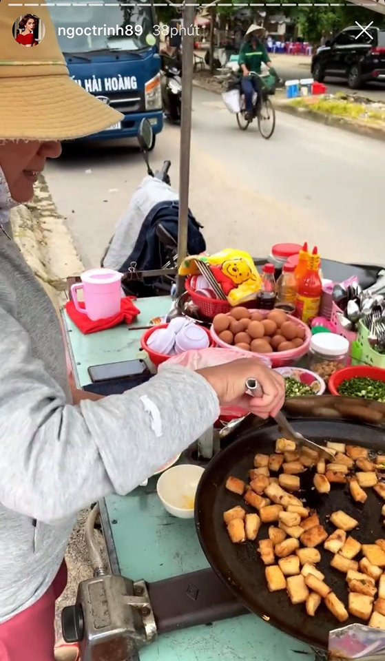 Cứ ăn uống là Ngọc Trinh không thể cưỡng lại được: Đêm qua kêu thèm bột chiên, hôm sau đi cả trăm kilomet để ăn - Ảnh 3.