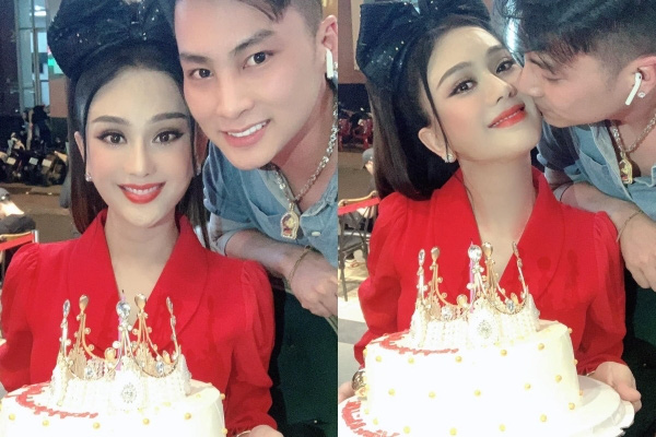 Lâm Khánh Chi được chồng trẻ hôn thắm thiết ở tiệc sinh nhật, ai dè nhẫn kim cương khủng ở tay chiếm trọn sự chú ý - Ảnh 5.