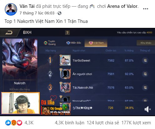 Liên Quân Mobile: Streamer livestream xin 1 lần thua, ngay lập tức được cao thủ cho toại nguyện, cộng đồng hả hê! - Ảnh 1.