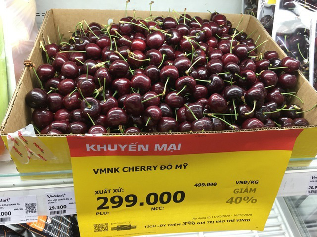 Cherry hàng vip nhập khẩu của Mỹ rẻ chưa từng thấy, chỉ 299.000 đồng/kg bán đầy siêu thị - Ảnh 2.