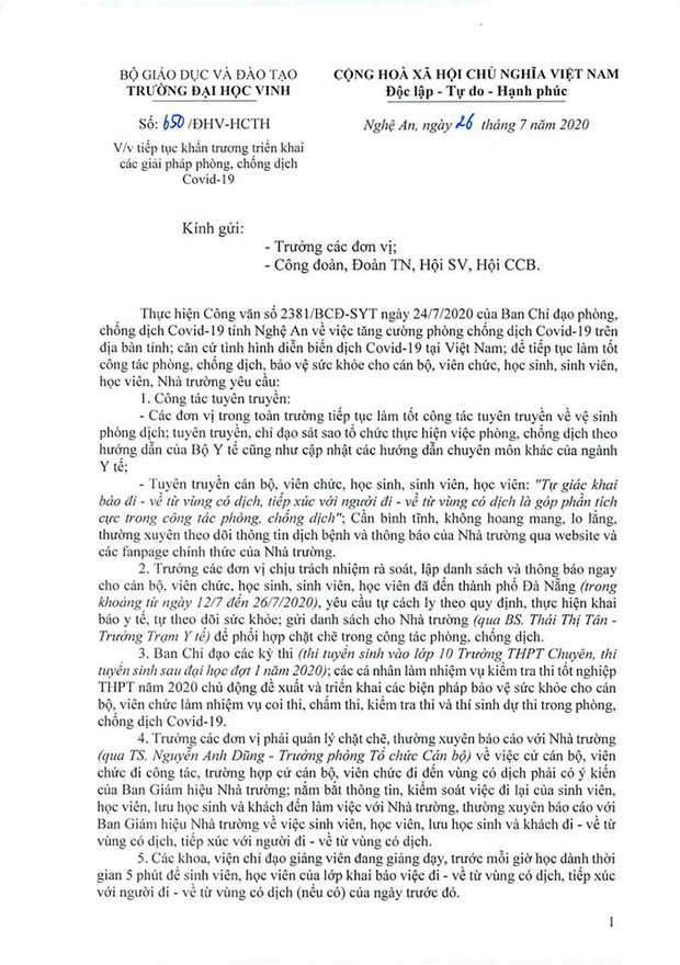 Hàng loạt trường ĐH đưa ra thông báo trước những diễn biến mới của dịch Covid-19 - Ảnh 5.