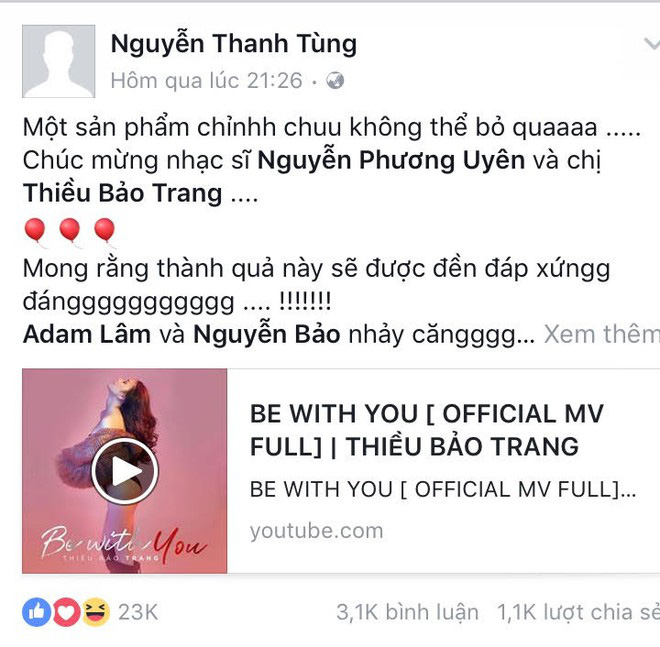 Giữa lúc M-TP Talent liên tục tung gà cưng, dân mạng lại đào chứng cứ Sơn Tùng từng công khai ủng hộ sản phẩm debut của Thiều Bảo Trâm - Ảnh 5.