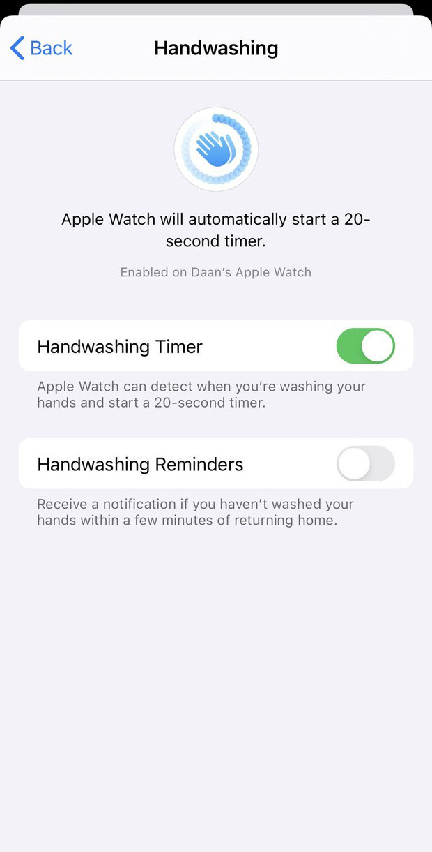 Samsung, Apple cập nhật tính năng Nhắc nhở rửa tay ngay trên smartwatch để phòng tránh Covid-19  - Ảnh 2.
