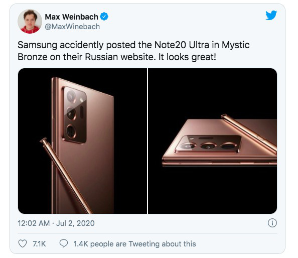 Samsung Galaxy Note 20 sẽ có giá gần 25 triệu đồng nhưng chỉ sở hữu mặt lưng nhựa lai kính? - Ảnh 1.