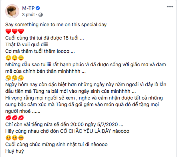 Góc dễ thương: Sơn Tùng M-TP hồi hộp như lúc vừa debut, ngồi canh máy tính không dám đi đâu trước giờ lên sóng MV mới - Ảnh 3.