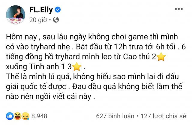 Dự giải quốc tế vẫn chỉ trình Tinh Anh, Elly chứng minh đánh rank Liên Quân Việt khắc nghiệt đến mức nào! - Ảnh 1.