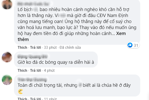 CLB Nam Định gây sốc khi kêu gọi quyên góp cho kẻ bắn pháo gây thương tích bị phạt tù, CĐV cạn lời: Không đá bóng nên diễn hài à - Ảnh 2.