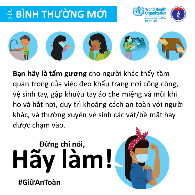 Bộ Y tế và Văn phòng WHO tại Việt Nam nhấn mạnh một vài điểm cần lưu ý để giảm thiểu nguy cơ lây nhiễm COVID-19 cho mỗi người - Ảnh 5.