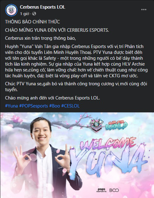 Quyết tâm gạt giò GAM Esports, Cerberus chiêu mộ HLV Yuna ngay khi anh vừa rời Saigon Buffalo - Ảnh 3.