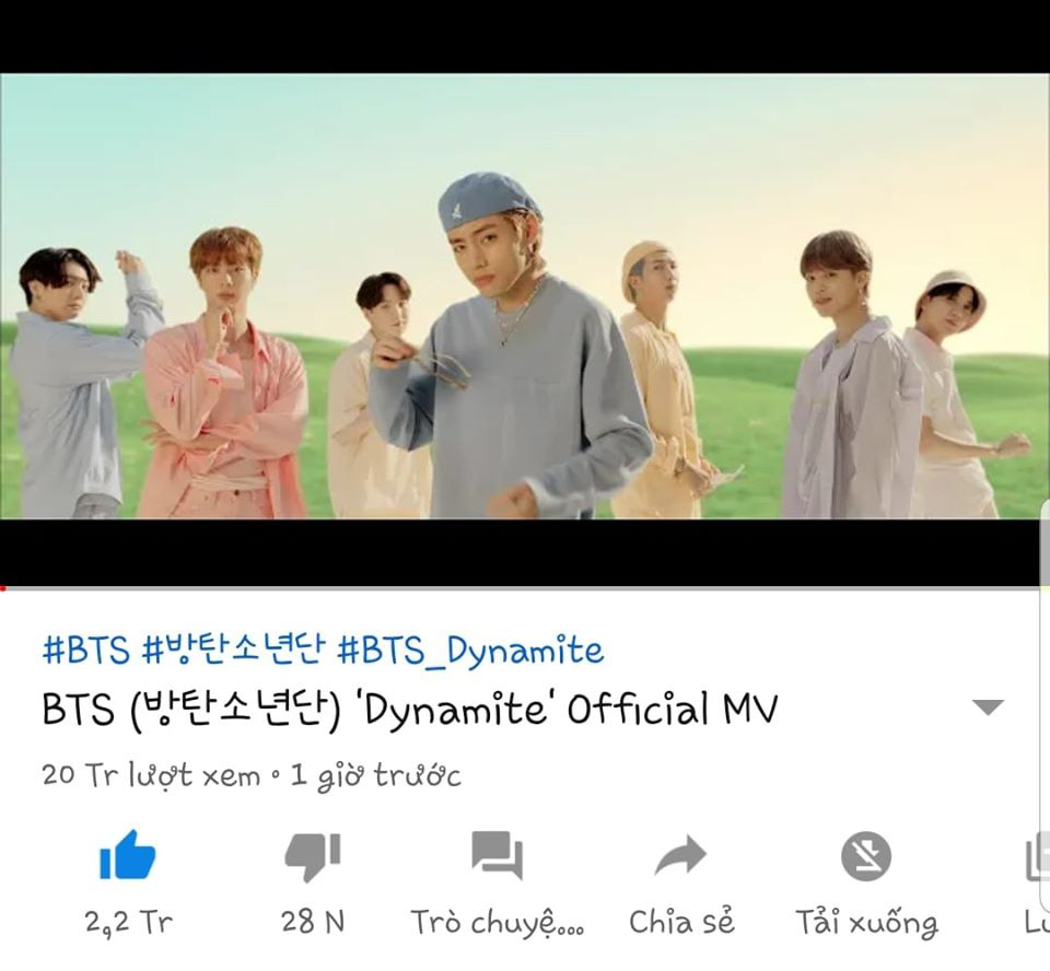 Dynamite của BTS thiết lập kỷ lục thế giới mới với cột mốc 10 triệu views và lượt xem công chiếu, làm nổ tung BXH nhạc số chỉ trong 1 giờ đầu - Ảnh 5.