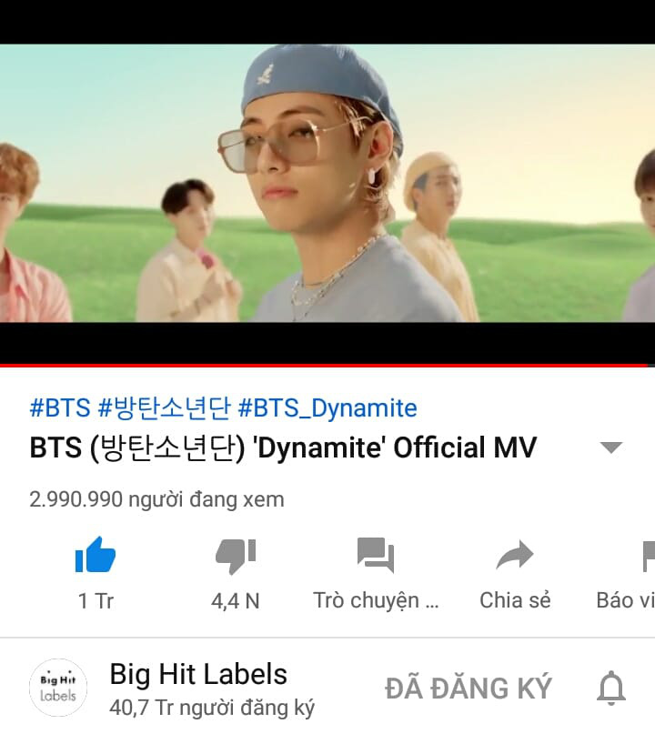 Dynamite của BTS thiết lập kỷ lục thế giới mới với cột mốc 10 triệu views và lượt xem công chiếu, làm nổ tung BXH nhạc số chỉ trong 1 giờ đầu - Ảnh 2.