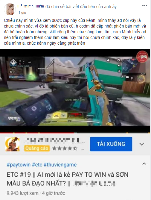 YouTuber bị lên án khi cho rằng Call of Duty: Mobile cũng là game sơn màu bá đạo, so sánh trực tiếp với Lửa Chùa - Ảnh 2.