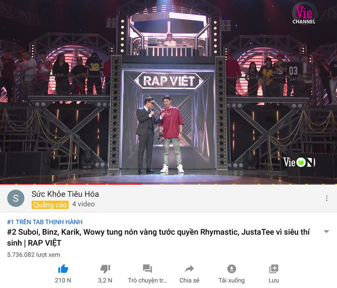 Đen Vâu chính thức gục ngã trước dàn Rap Việt, hết cửa nối tiếp thành tích bất bại top 1 trending YouTube? - Ảnh 4.
