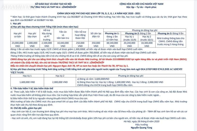 Hệ thống trường Lômônôxốp tăng học phí, một số phụ huynh gửi thư đề nghị thay đổi - Ảnh 4.