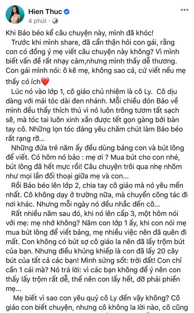 Hiền Thục hoảng hồn vì con gái lấy trộm bút của cả lớp, cách xử lý của cô giáo khiến nữ ca sĩ bất ngờ - Ảnh 4.