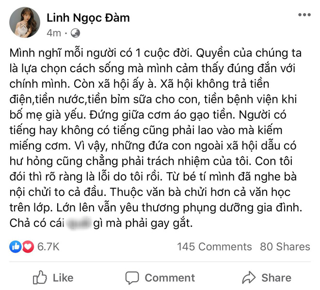 Linh Ngọc Đàm đăng status về việc chọn cách sống nhưng lại xoá đi, dân tình nghĩ ngay đến Pew Pew và Độ Mixi - Ảnh 2.