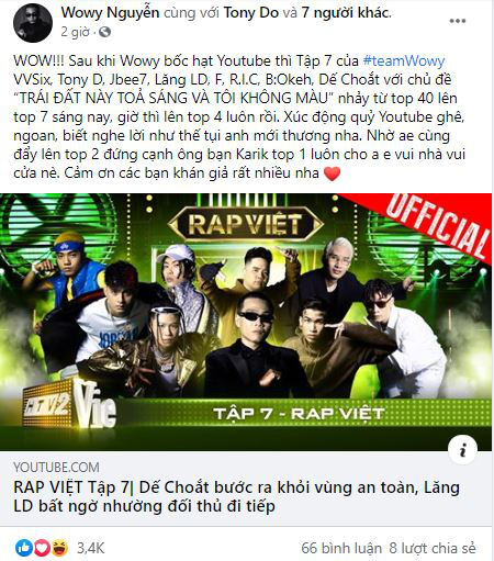 Wowy vận động khán giả đưa tập Đối đầu của team chỉ lên top 2 trending, lý do là gì? - Ảnh 5.