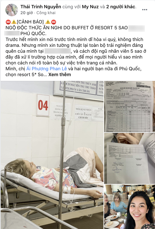 Rạng sáng Thái Trinh đăng status hé lộ cách xử lý của resort 5 sao sau lùm xùm ngộ độc - Ảnh 3.