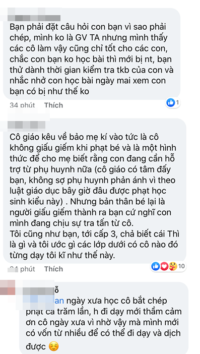 Ấm ức vì con bị cô giáo bắt chép phạt 20 lần, bà mẹ lên mạng tố cáo nhưng không ngờ các vị phụ huynh khác đều có chung một câu trả lời - Ảnh 8.