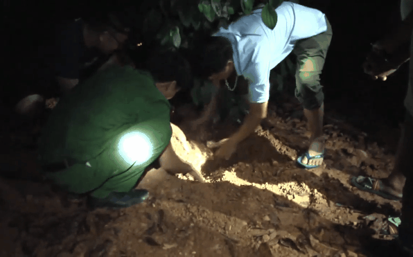 Video: Trinh sát đào đất lấy lô ma túy trị giá 10 tỷ đồng của ông trùm ở xứ Nghệ - Ảnh 1.