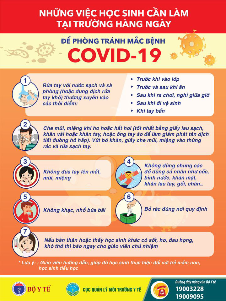 Bộ Y tế khuyến cáo những việc học sinh cần làm trong mùa tựu trường để chủ động phòng chống dịch bệnh COVID-19 - Ảnh 2.