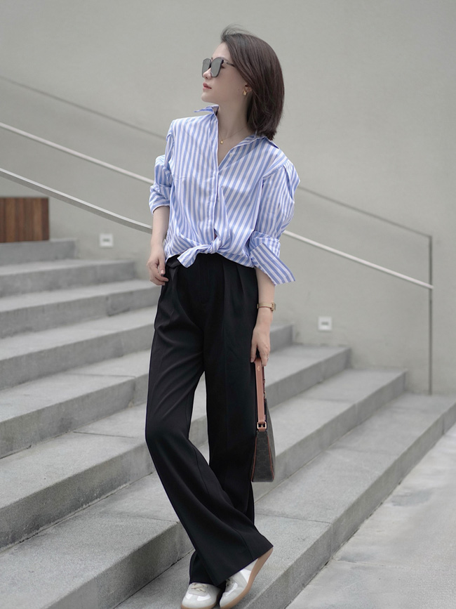 Các quý cô châu Á đồng loạt tẩy chay quần ôm, chỉ diện quần ống rộng với cả chục cách phối đồ đi làm đẹp hết nấc - Ảnh 4.