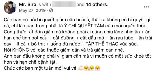 Sụt cân đáng kể sau biến cố sức khoẻ, Mr. Siro duy trì chế độ ăn uống và tập luyện khoa học để nâng cao sức đề kháng - Ảnh 3.