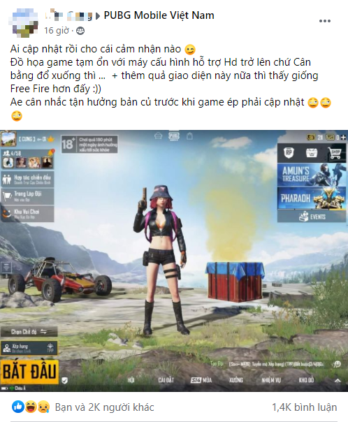 Cộng đồng game thủ hoang mang cực độ khi PUBG Mobile vừa cập nhật phiên bản mới lại... giống hệt Free Fire - Ảnh 1.