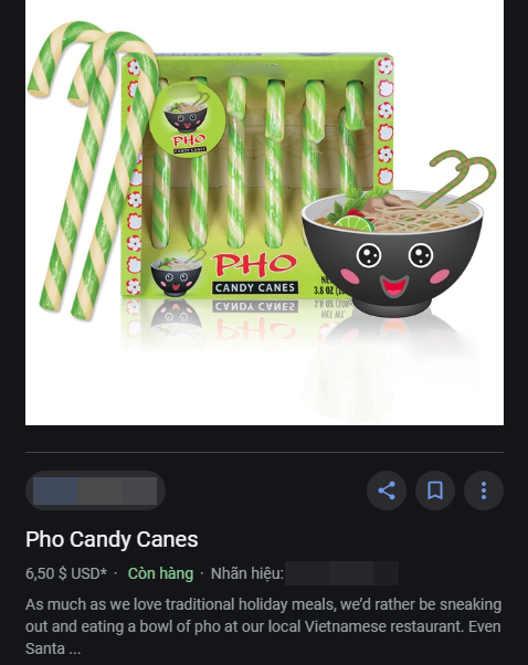 M&oacute;n kẹo c&acirc;y gậy Gi&aacute;ng sinh c&oacute; vị phở xuất hiện, hộp 6 chiếc nhưng c&oacute; gi&aacute; 150k khiến d&acirc;n t&igrave;nh x&ocirc;n xao - Ảnh 3.