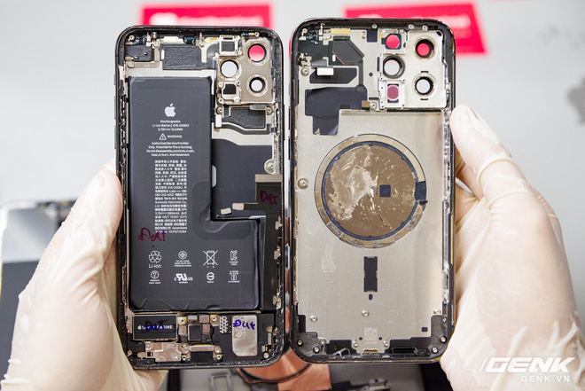 Mổ bụng iPhone 12 Pro Max tại Việt Nam: pin chữ L dung lượng 3.687mAh, camera sau vừa to vừa dài - Ảnh 24.