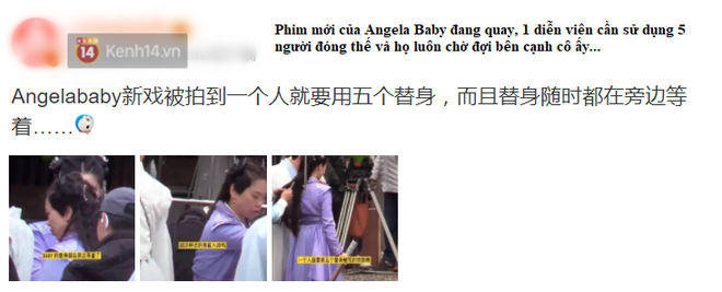 Angela Baby lộ chuyện dùng tận 5 diễn viên đóng thế, tật xấu từ thời đóng cùng Chung Hán Lương tái phát? - Ảnh 1.