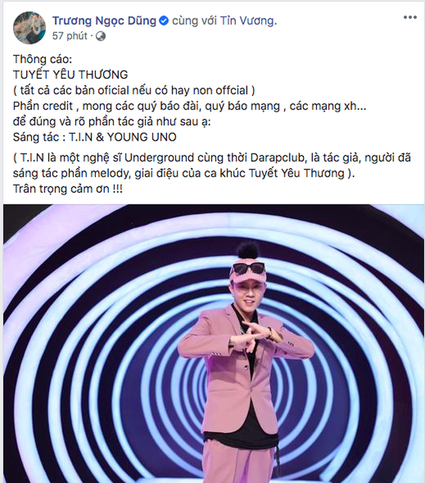 Sau lùm xùm tại Ký Ức Vui Vẻ, rapper đồng sáng tác tuyên bố Young Uno sẽ ngừng sử dụng bản hit Tuyết Yêu Thương - Ảnh 8. Sau lùm xùm tại Ký Ức Vui Vẻ, rapper đồng sáng tác tuyên bố Young Uno sẽ ngừng sử dụng bản hit Tuyết Yêu Thương - Ảnh 8.