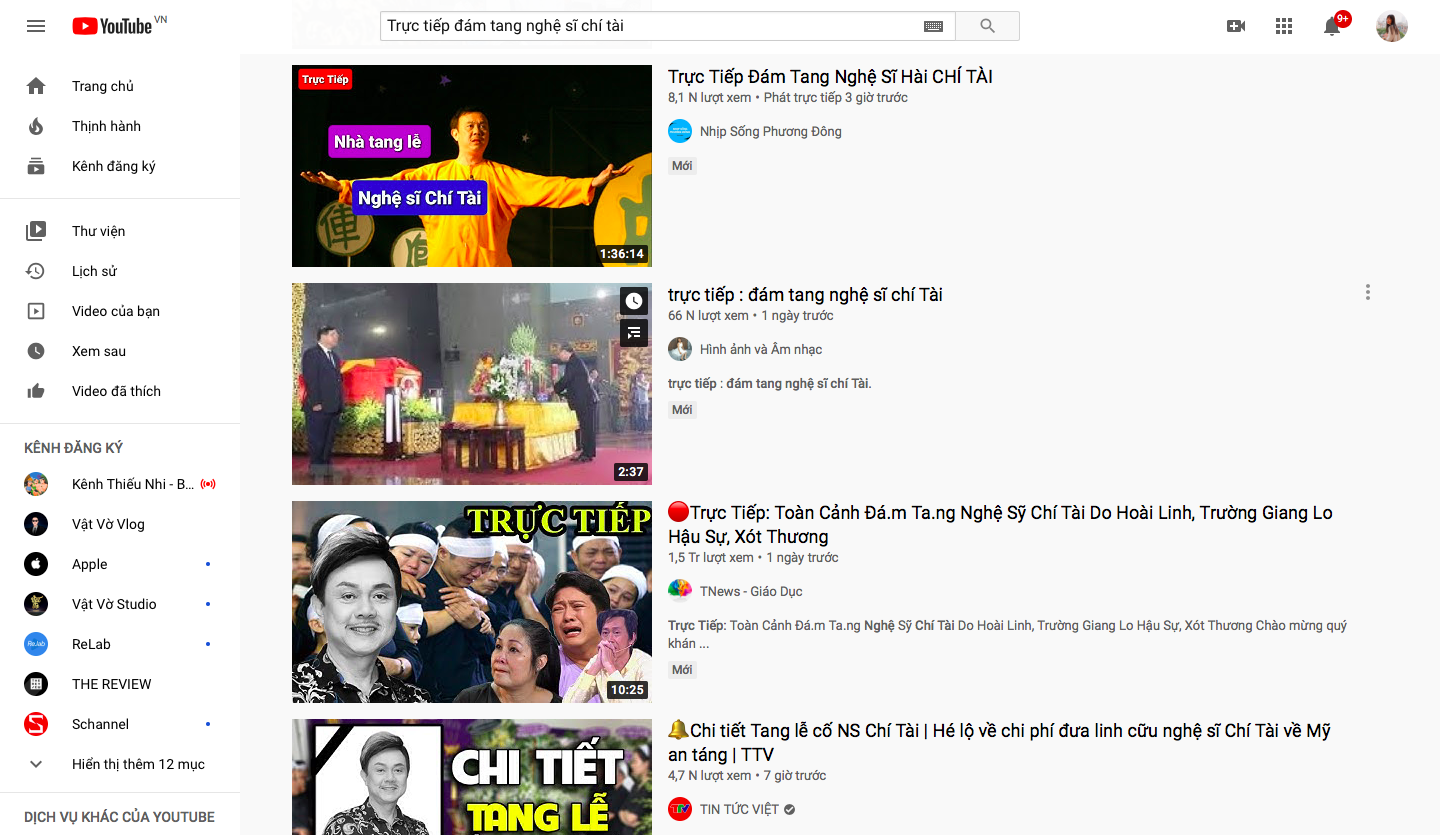 Dozens of YouTube channels posted fake videos.  Directly the funeral of the artist Chi Tai to see it, the community was outraged, the reaction was fierce - Photo 2.