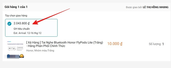 Hí hửng đặt mua tai nghe không dây Honor sale từ tiền triệu còn 10k, hết hồn vì phí ship lên tới… 4,5 triệu đồng - Ảnh 3.