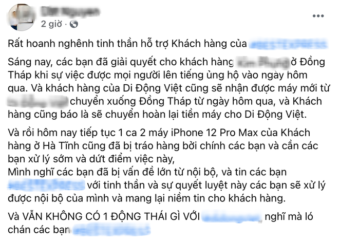 Sau vụ việc mua iPhone 12 nhưng được giao mảnh đá vỡ: Cả đại lý lẫn đơn vị vận chuyển cùng lên tiếng hỗ trợ với giá trị tương đương, nữ khách hàng nói gì? - Ảnh 3.