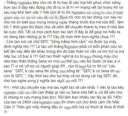 Sena tuyệt vọng, van xin cho mình con đường sống sau lùm xùm fan cuồng chửi bới Thầy Giáo Ba - Ảnh 2.