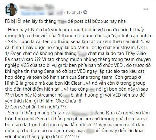 Bị fan cuồng Sena chỉ trích cạn tình cạn nghĩa vì không cho nam streamer duo cùng SBTC, Thầy giáo Ba bức xúc phản pháo - Ảnh 4.