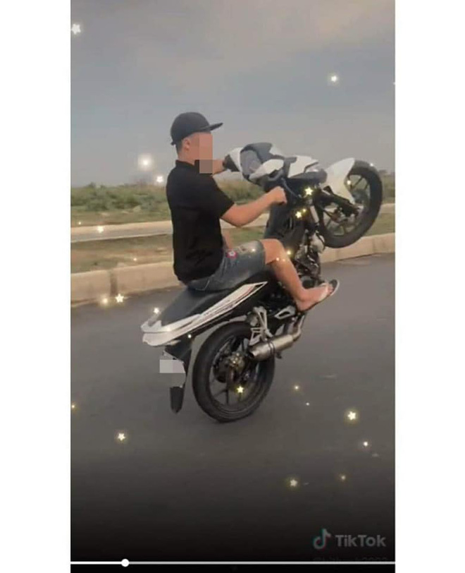 Chạy xe bằng 1 bánh, lạng lách rồi khoe chiến tích trên TikTok, thanh niên bị phạt hơn 9 triệu đồng - Ảnh 2.