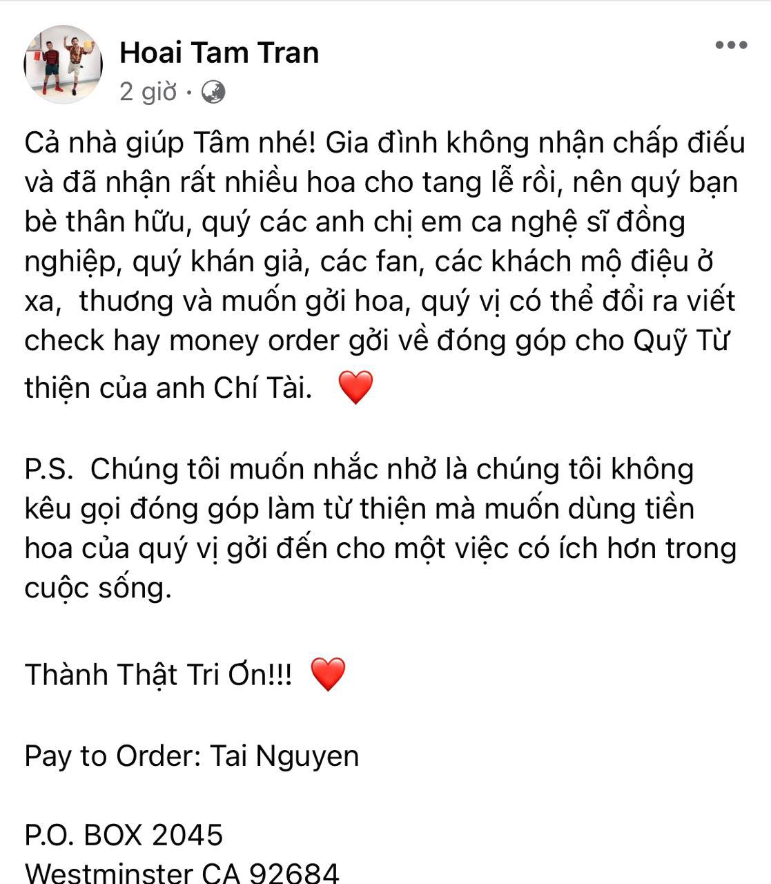 Hoai Tam, representative of the family of the late NS Chi Tai, clarified the story of receiving money instead of a crown during his visit - Photo 2.