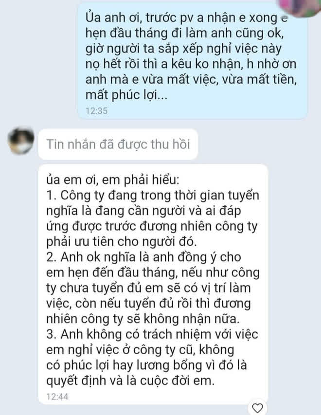 Ứng viên bị công ty bùng kèo dù đã nhận vào làm, đọc lý do mà tức anh ách - Ảnh 1.