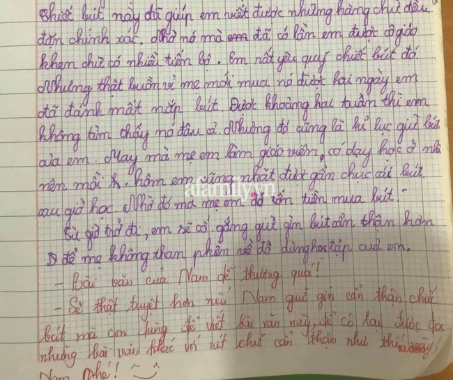 Học sinh làm văn kể Mỗi tháng em mất 10 cây bút, đặc biệt câu chốt mới khiến dân tình ôm bụng cười - Ảnh 2.